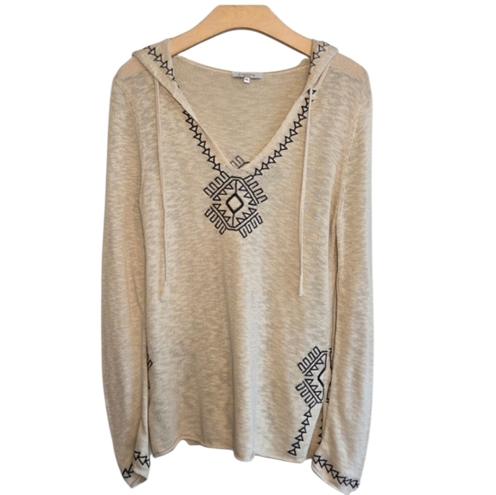 J. Society Hoodie Tribal Embroidery Cotton Blend Sz XS Beach Summer Casual